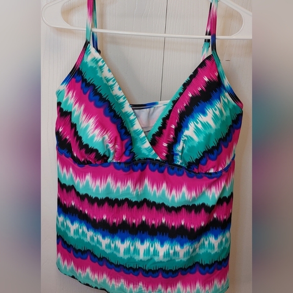 Catalina Colorful Tankini Top Size 2X Summer Swimwear Resort Beach Swimsuit Boho - Picture 9 of 9